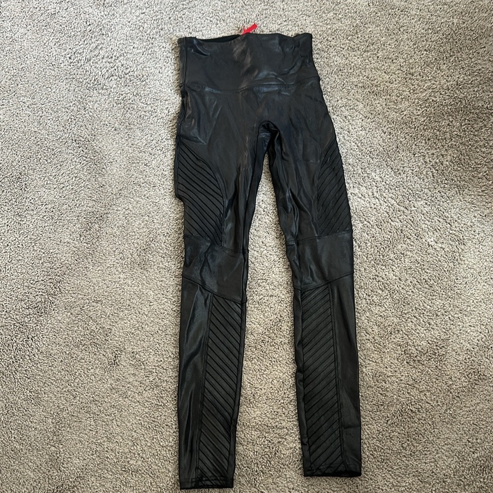SPANX Shiny Black Leggings
